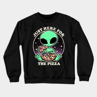 Aliens loves pizza Crewneck Sweatshirt